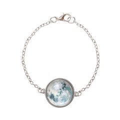 Birth Moon Bracelet Glow In The Dark Moon Phase Silver Chain Bracelet Glowing Birthday Moon Jewelry Lunar Phase Bracelets Charm
